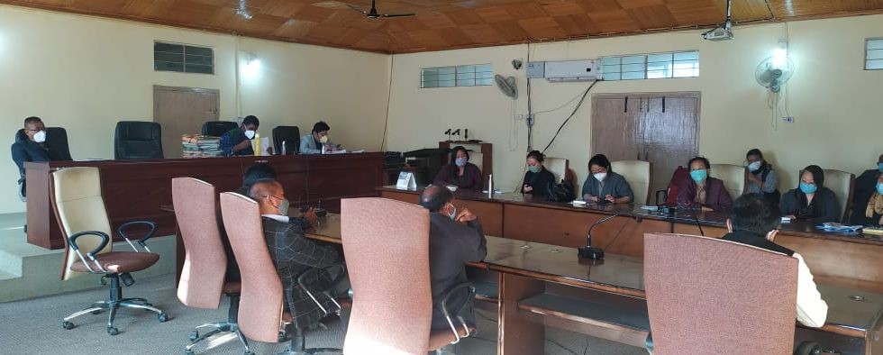 Meeting of District Task Force Committee for Intensive Pulse Polio Immunization programme and COVID-19 vaccination held at the DC’s Conference Hall in Mon on December 9. (Photo Courtesy: CMO office Mon) 